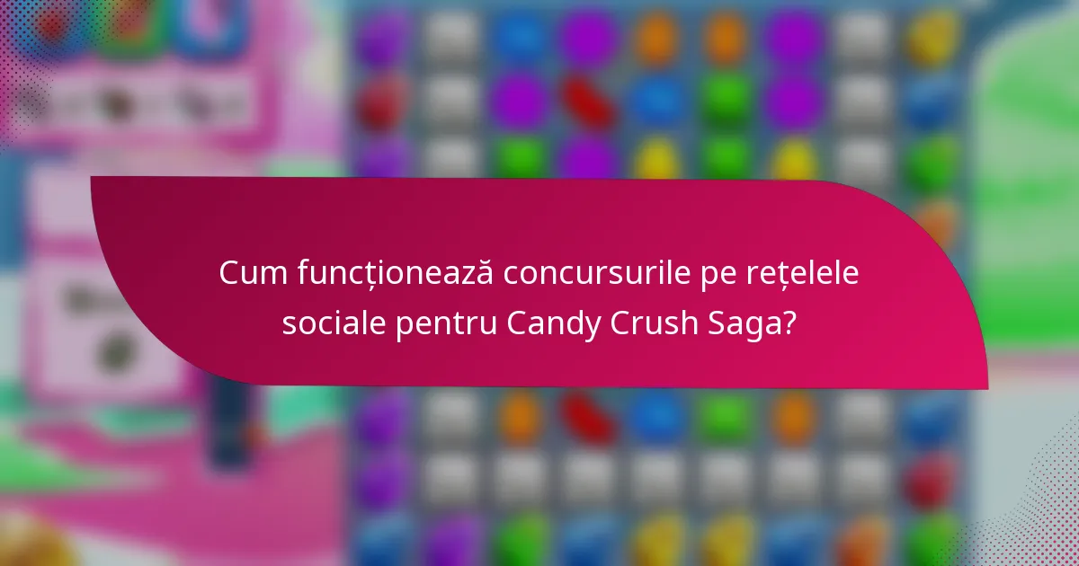 Cum funcționează concursurile pe rețelele sociale pentru Candy Crush Saga?
