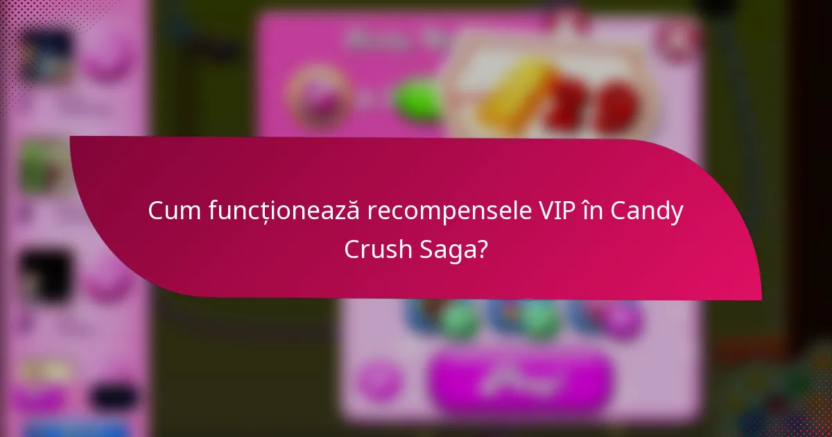 Cum funcționează recompensele VIP în Candy Crush Saga?